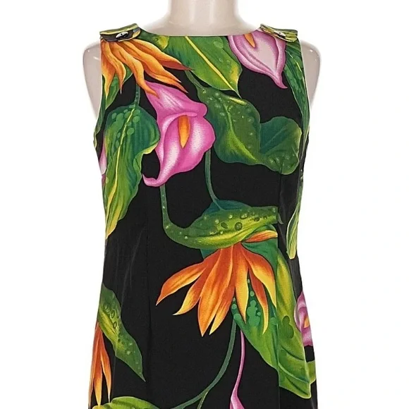 Tropical Floral Sleeveless Dress - Picture 5 of 5